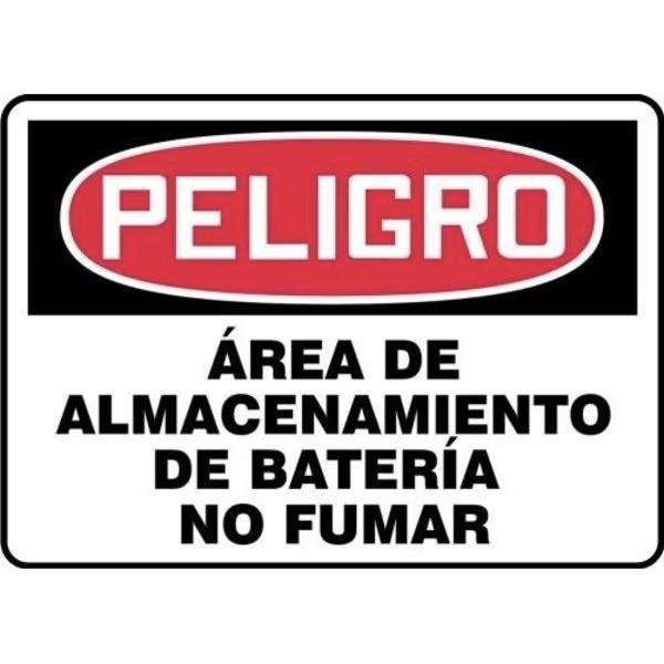 Accuform OSHA DANGER Safety Sign BATTERY SHMELC144VS SHMELC144VS - main